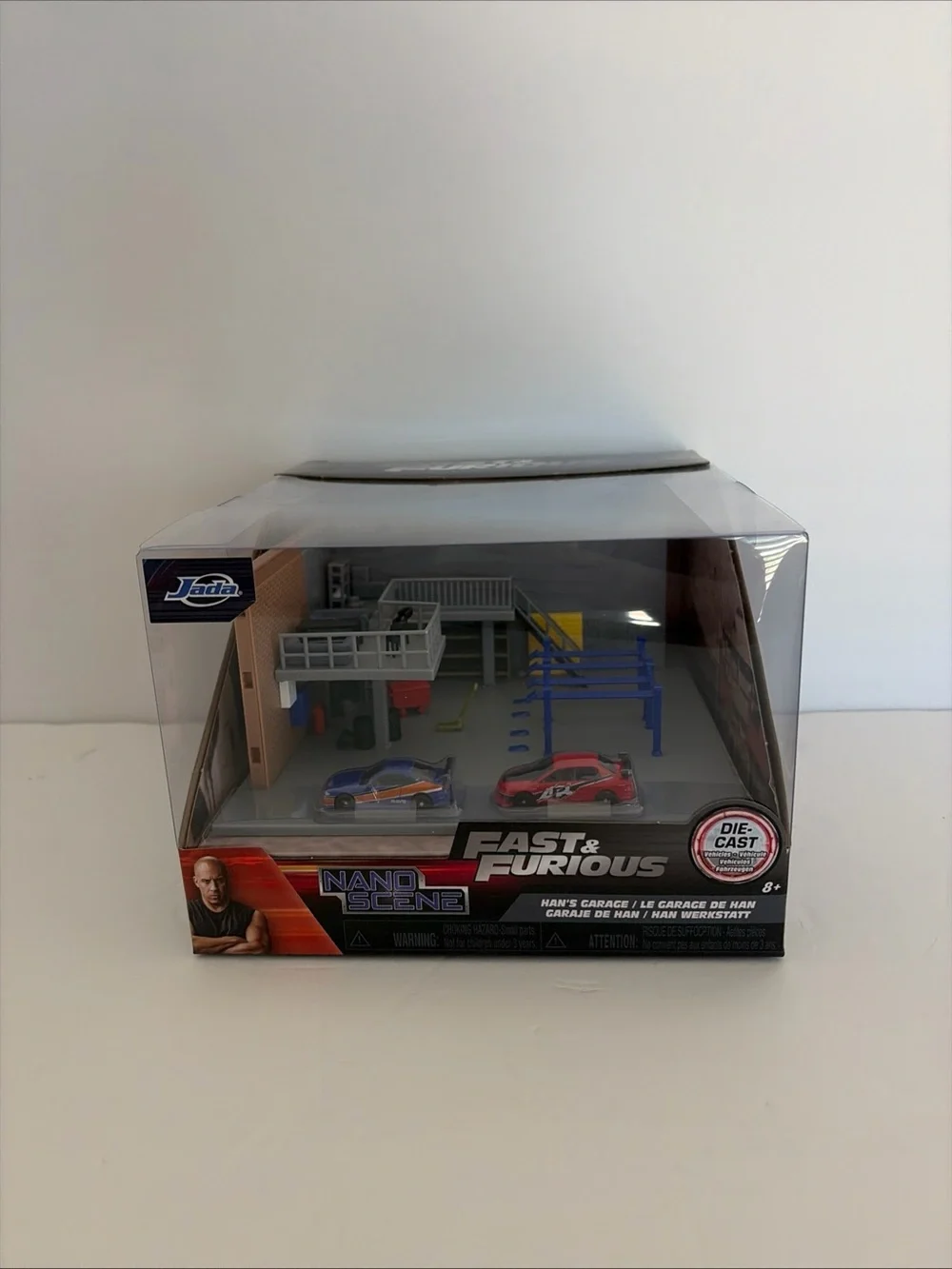 Fast & Furious Nano Scene - Han's Garage Playset (Gray/Red)